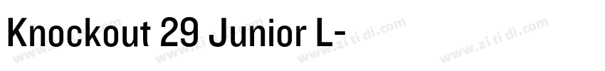 Knockout 29 Junior L字体转换